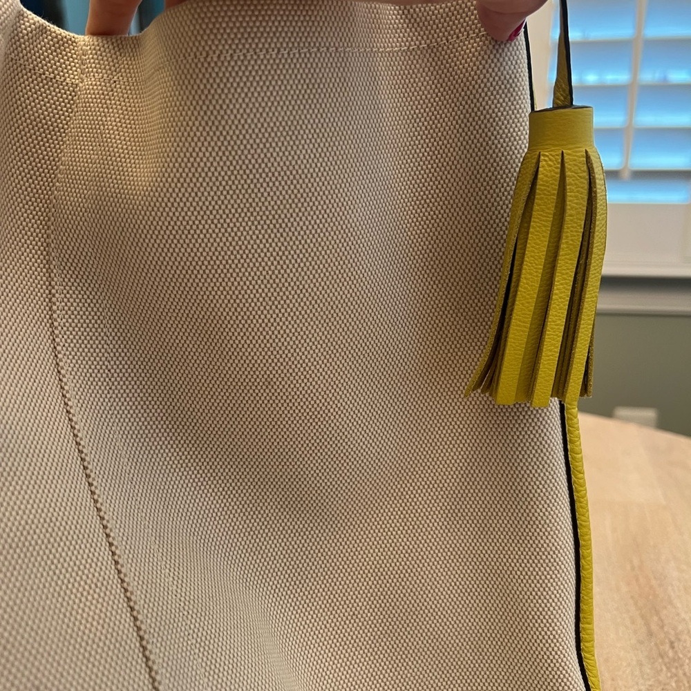 Coach Avery Hobo F28911 Natural & Chartreuse Canvas Leather Shoulder Bag - Picture 15 of 15
